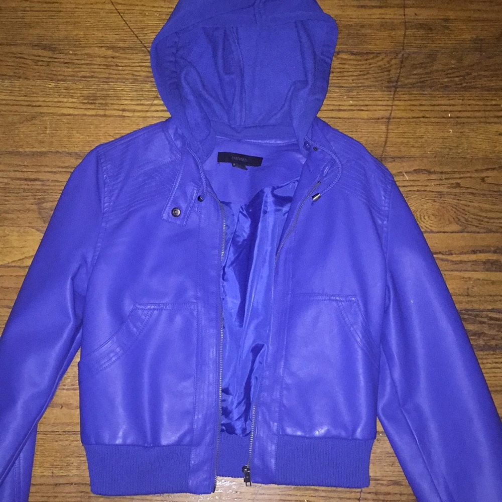 Blue Leather Jacket